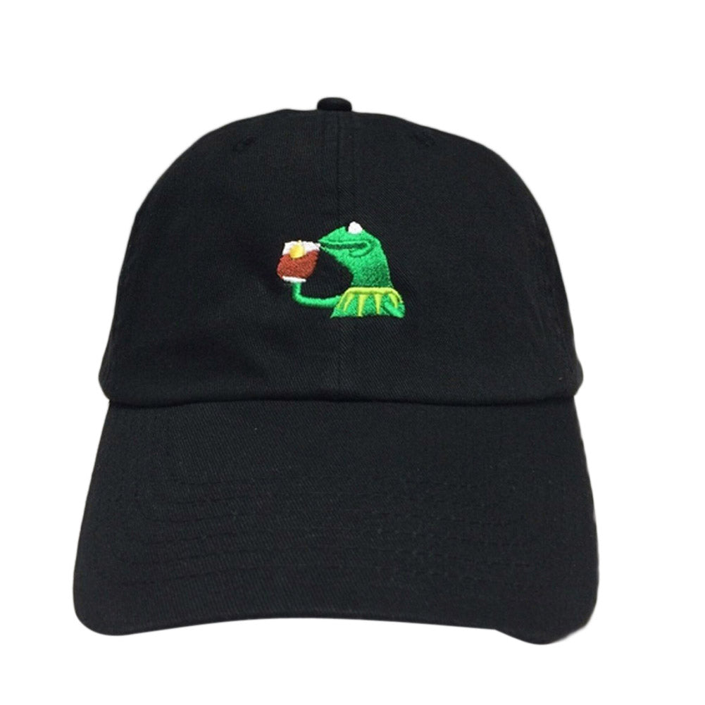 KERMIT NONE OF MY BUSINESS UNSTRUCTURED DAD HAT CAP FROG TEA LEBRON JAMES NEW casquette kenye west ye bear dad cap Big Daddy hat