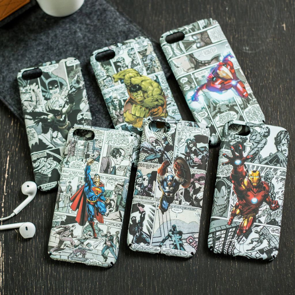 For iphone 5 5s se 6 6plus 6s plus 7 7plus 8 X case full protection Scrub Matte hard PC cover Marvel Spiderman Batman Luminous