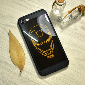 Clespruce Cartoon Marvel Batman Ironman Phone Cases For iphone 8 8plus 6 6s X Mirror Soft TPU Back Cover For iphone 7 7plus Case